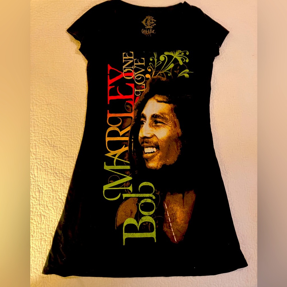 CatchAFire Rasta Bob Marley mididress, capsleeve-Be ready 4 Marley movie inFeb.